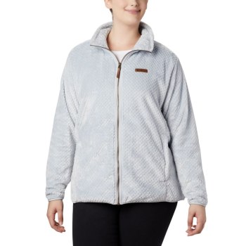 Columbia Fire Side II Plush Full Zip Fleece Plus Size, Chamarras Grises Para Mujer | 437190-SDN